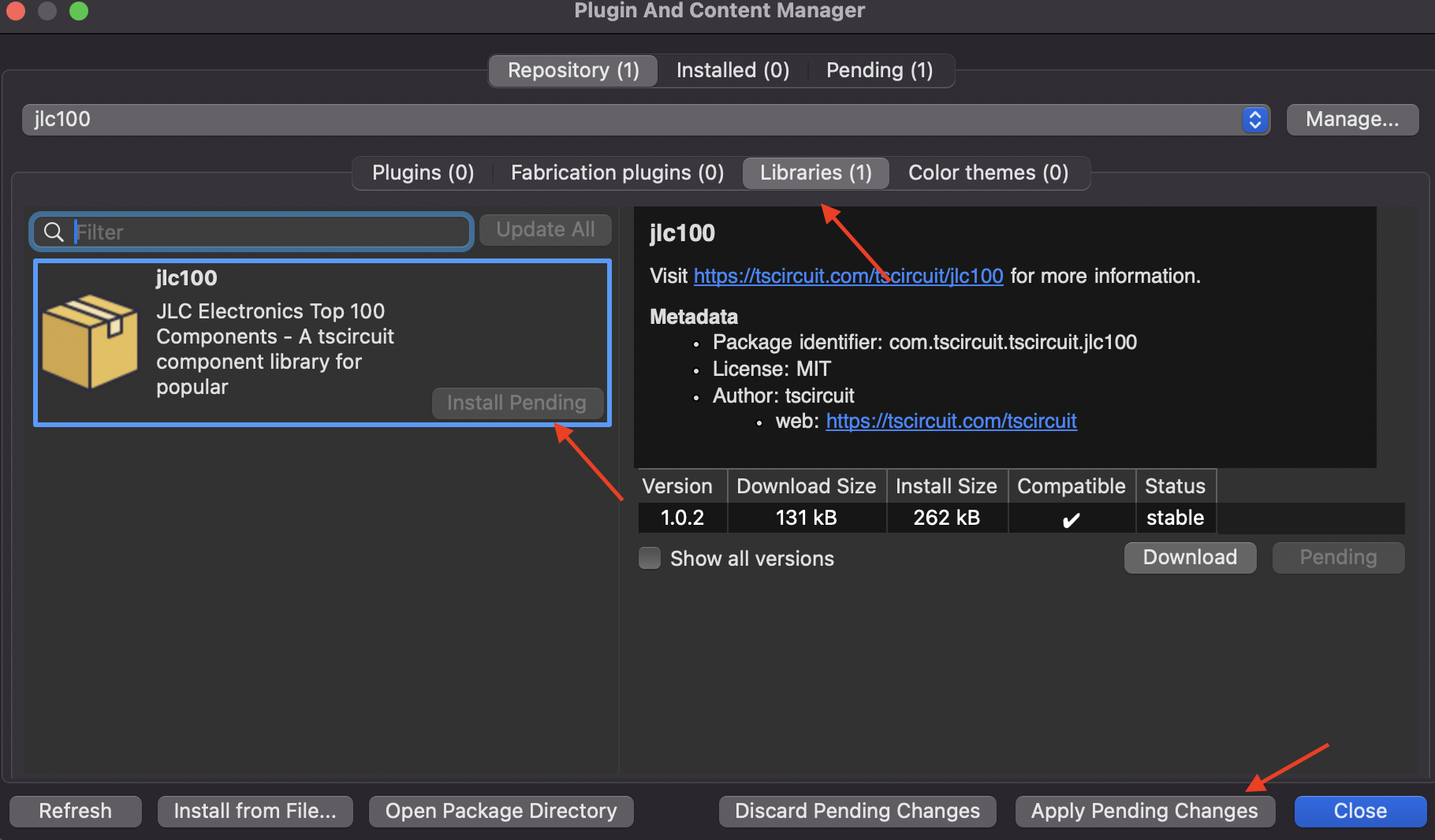 KiCad library import workflow in tscircuit