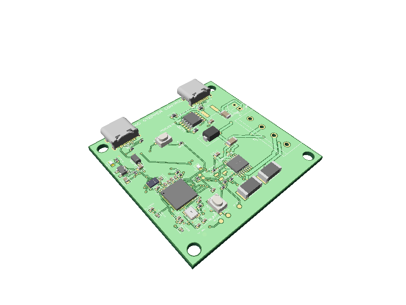 3D preview of the RP2040 motor controller board